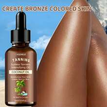 Summer Sunless Tanning Oil, Moisturizing Skin, Creating Bronze And Bright Tan Skin Tone, Convenient To Use, Suitable For Body, Thighs, Arms, Etc., Essential For Beach And Travel - Maroon - View 3