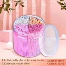 310pcs Disposable Makeup Tool Set, Eyelash Brush, Eyeshadow Applicator, Lip Brush, Mini Cotton Swabs, Makeup Artist Essential Tool Set With Box - Multicolor - View 2