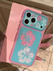 Atmospheric Shell Texture Hibiscus Flower Phone Case Compatible With Apple 17 Pro Max 16 15, Girly Style - Multicolor - View 3