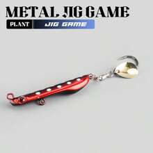 1PC 10‑30g Long Cast Metal Jig Lure, Rotatable Single Hook Spinner Blade Hard Bait For Saltwater Freshwater Inshore Offshore Fishing - Multicolor - View 24