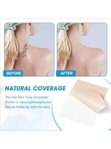10pcs Tattoo Cover Up Patches, Invisible Tattoo/Scar/Concealer Stickers, Waterproof, Sweater-, Natural Skin Tone Scar Covering Tape - Multicolor - View 5