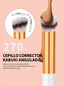 docolor 2 Pieces Face Concealer Brush Set, Precisely Picks Up Product With Zero Streaks, Targets Imperfections With Accuracy, Covers Both Spots And Larger Areas, Perfectly Conceals Dark Circles And Blemishes For A Flawless Base-Easy For Beginners To Use - White - View 3