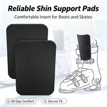1 buah/2 buah Bantalan Penopang Betis Olahraga Musim Dingin Anti-Selip, Bantalan Empuk Peredam Guncangan Terintegrasi untuk Sepatu Ski dan Sepatu Seluncur Es, Bantalan Anti-Selip Kaki yang Nyaman - Hitam - View 1