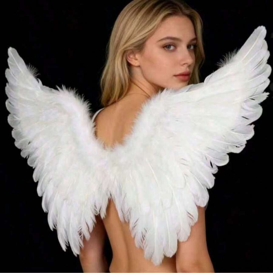 Angel Feather Floating Wings, Suitable For Valentine's Day, Ramadan, Easter, Holiday Party Costume, With Elastic Shoulder Straps, Fit For Women Adult Cosplay - View 1