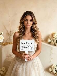 Custom Wedding Photo Booth Props, Fun Wedding Party Handheld Photo Signs, Bachelorette Party Bride Shower Photo Props, Reusable Wedding Reception Decoration Selfie Signs - Multicolor - View 5