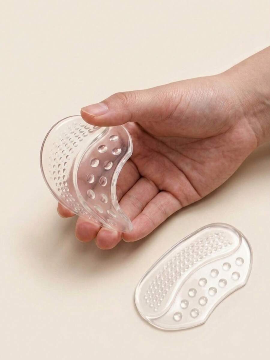 2PCS Ultra Soft Silicone Heel Pads, Anti-Chafing, Anti-Slip High Heel Shoes, Women's High Heels, Heel Pads, Suitable For Most Size Changes, Half Size Inserts, Change Half Size - Heel Grips - View 1
