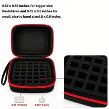 Memory Card Holder Case, Portable EVA Hard Shell Storage Organizer For SD SDHC SDXC Cards, Water Resistant Shockproof Protective Carrying Case With Handle For Digital Camera Accessories - View 4