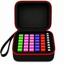 Memory Card Holder Case, Portable EVA Hard Shell Storage Organizer For SD SDHC SDXC Cards, Water Resistant Shockproof Protective Carrying Case With Handle For Digital Camera Accessories - View 2