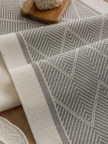 1pc Grey Table Runner With Tassels, Suitable For Home Tabletop Decor, Wedding, Restaurant, Living Room, Autumn Decoration, Autumn Home Decor, Home Decor, Kitchen Decor, Room Decor, Kitchen Accessories, Dining Table Decor, Dining Table Decor, Dining Table Decor - Grey - View 7