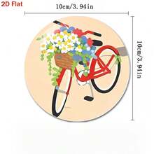 Hot Selling 8PCS Gnome, Flower, Bicycle, Sunflower Print Design PET Non-Slip Coasters, Home Kitchen Decor Accessories, Suitable For Various Holiday Gatherings, Party Gifts, Thanksgiving, Autumn Decoration - Multi-color LDX2631 - View 3
