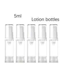 1/2pcs Plastic Lotion Bottles With Pump Head And Nozzle, Suitable For Essence, Foundation, Skincare Samples, Convenient Travel-Friendly Refillable Cosmetic Containers For Moisturizing And Product Testing - Multicolor - View 7