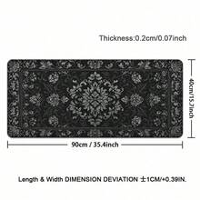 1pc Mouse Pad Black Persian Carpet Gaming XL New Home Mousepad XXL Keyboard Pad Soft Natural Rubber Computer Mice Pad Table Mat Rubber Non-Slip Keyboard Mousepad For PC Computer Office Home School Desktop Decoration - View 11
