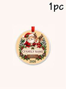 2026 Customized New Home Christmas Ornament, Personalized Couple Name And Address Christmas Tree Decoration, Warm First Christmas Style, Customized Round Holiday Keepsake, Customizable New Home Decor, Housewarming Gift, Christmas Gift, Our New Home, Gift For Friends - Style B - View 13