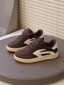 New Children's Sports Shoes Boys Hook And Loop Comfortable Flat Shoes Shoes Training Shoes - Brown - View 5