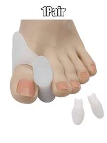 1 Pair Soft Toe Separators, Unisex Silicone Toe Spacers, Suitable For Night And Home Use, Cushioned Insoles, Hand Wash Only, Long-Lasting Comfortable Foot Care, 1pc - Multiple Styles - View 11
