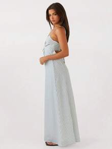 Women Long Dresses - Sky Blue - View 4