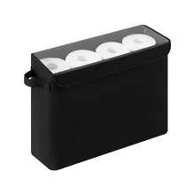 OrdoVault Tissue Box,Toilet Paper Storage Box,Tssue Box Holder,Fabric Bathroom Accessories,With Steel Frame,PVC Clear‑Top Lid,Collapsible Bathroom Tissue Roll Storage Bin,An Ideal Gift Choice For Christmas, Halloween & Thanksgiving - View 6