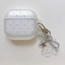 Light Mist Semi-Transparent Small Polka Dot Earphone Case Compatible With AirPods Case 2/3/4/Pro/Pro2/Pro3, Shockproof Earphone Case, With Pendant, Gift For Men And Women, Commuting Accessory, Fashion Creative, Combining Aesthetics And Practicality - Mixed Colors - View 6