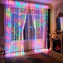 LED Remote Control Curtain Lights, USB Powered Hanging Fairy String Lights, 8 Lighting Modes, Suitable For Christmas, Halloween, Bedroom, Wedding, Birthday, Gift, Holiday Party Decoration - USB Curtain Light Strings - View 11