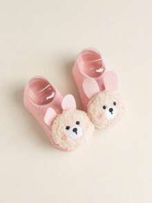 10/5/1 Pair Baby Boys & Girls 3D Plush Bear Non-Slip Floor Socks, Soft & Cute Indoor Socks, Suitable For Newborns, Infants, Toddlers, Autumn/Winter Daily Wear - Multicolor - View 4