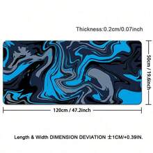 Alas Mouse Gaming Biru Ukuran Besar XXL Strata Liquid Desk Mat Alas Mouse Gaming Karet Anti Selip Alas Keyboard Komputer Alas Mouse Besar untuk Gamer, Alas Mouse Gaming Ukuran Besar, Cocok Sebagai Hadiah Ulang Tahun dan Liburan - View 9