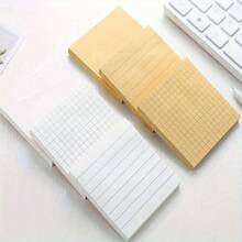 Minimalist Sticky Notes Student Grid Blank Inner Page Memo Reminder Annotation Note Pad, Khaki/White, Self-Adhesive Memo Pad, Portable Marker Writing Notepad, Portable Notebook Suitable For Office, Home, - one-size - View 9