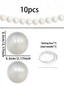 Faux Pearl Floral Garland Wedding Backdrop Decor, Pearl String Hanging Decoration Suitable For Engagement Party, Bridal Shower, Bachelor Party, Baby Shower, Tabletop Styling And DIY Party Decoration - View 15