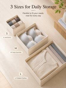 Foldable Divided Underwear & Socks Storage Box, Space-Saving Fabric Organizer For Closet Drawers, Suitable For Storing Underwear, Socks, Ties And Scarves - Multicolor - View 14