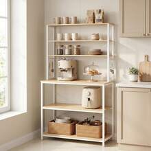 SONGMICS Baker's Racks - Oak and White - View 1