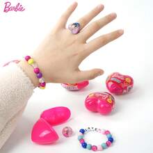 Mattel Barbie Official Authentic Surprise Blind Box Fashion Accessories, Random Bracelet & Ring 2Pcs Set, Collectible Beaded Friendship Bracelet & Heart Ring, Birthday Gift For Girls [Non-Plush Filled] - Multicolor - View 5