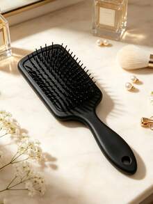 1pc Vortex Star Print Air Cushion Comb, Portable Black Air Cushion Comb - Black - View 3