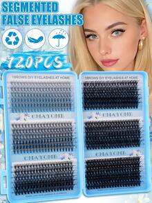 720/684/648 Pcs Large Capacity Cluster Lashes, Portable Segment Lash Extensions For Beginners, Soft Natural Look, Dense & Fluffy Individual Lashes, Long‑Lasting Lightweight, For Daily Makeup & Home DIY - D - View 2