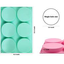 1pc 4-Inch Non-Stick Round Silicone Muffin Baking Mold, Suitable For Making Mini Cakes, Muffins, Desserts, Burgers, Sandwiches And More - Multicolor - View 2
