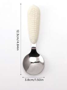 1pc/2pcs Creative Corn-Shaped Handle 304 Stainless Steel Spoon & Fork Set, Reusable Home Dessert Spoon And Salad Small Fork, Suitable For Salad, Ice Cream, Cake, Dessert And Fruit Elegant Small Tableware - View 13