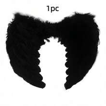 1pc Angel Wings Set, Black And White Angel Wings, Fairy Halloween Adult Costume Prop - Multicolor - View 5