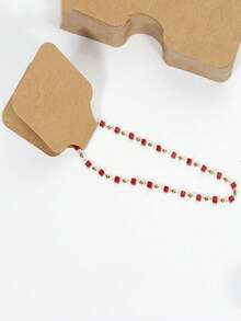 50/100pcs Gift Packaging Cardboard Necklace Bracelet Foldable Display Cards - Multicolor - View 5