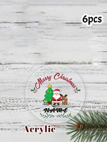 LICVIC Custom Name Christmas Ornament, Personalized Christmas Tree Decor, Customized Santa Reindeer Hanging Sign, Customizable Christmas Gift, Kids Gift - Style B - View 13