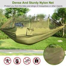 1pc Zalini Nylon Hammock With Mosquito Net | Breathable & Quick-Drying, Portable, Indoor/Outdoor Use, Perfect For Camping, Hiking, Backpacking, Travel, Backyard, Beach, Ideal Choice For Camping - A - View 6