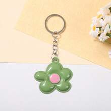 Small Fresh Bright PVC Flower Keychain Simulation Stitching Small Flower Pendant Cute Bag Hanging Decoration Keychain - Multicolor - View 8