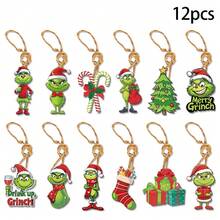 The Grinch 36pc Cross-Border The New Christmas Party Wooden Flat Gift Hanging Ornaments Christmas Tree Decor - Multiple Styles - View 1
