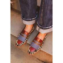 American-Style Fashion Casual Retro Spring New Square-Toed Tassel Slip-On Shoes  Women's Shoes - Orange - View 7