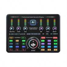 Mixer Audio DJ Bluetooth Ganda AI Portabel, Baterai Lithium Terintegrasi dengan Daya Tahan Baterai Ultra Panjang 6 Jam, Kartu Suara Mini Isi Ulang untuk Pertunjukan Langsung, Antarmuka Audio yang Kompatibel untuk Smartphone dan Laptop, Cocok untuk Streaming Langsung, Rekaman Podcast, Karaoke, Pesta Rumah, Pertunjukan DJ VJ, dan Produksi Musik Profesional - Penyetel AI Cerdas - View 9
