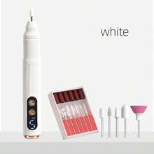 1 Set Rechargeable Nail Drill, Includes 11 Grinding Heads, Electric Nail Pen With Display Screen, Type-C Interface, 300mAh Battery Capacity, 5-Speed Variable, Suitable For Removing Dead Skin, Calluses, Nail Trimming, Nail Removal, Nail Polishing - Multicolor - View 13