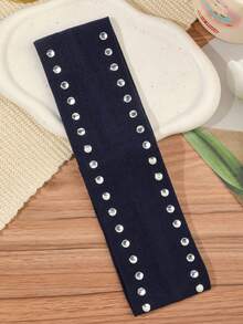 1pc Fashion Rivet Wide Band Metal Decor Elastic Punk Hair Accessory Sweat-Absorbing Sports Yoga Headband For Women - Multicolor - View 12