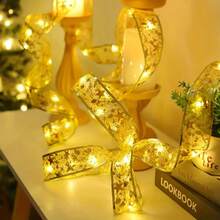 LED Christmas String Lights, Indoor Fairy Lights, Battery Powered, Christmas Tree Decoration Accessories, Christmas & New Year Gift Decoration - Christmas Ribbon Light String - View 19
