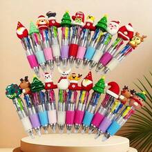 Random 5/10/20pcs Mini Christmas Pens, Assorted Cute Designs With Santa, Reindeer And Snowman, Lightweight Grip, Perfect For Office And Holiday Gifts, Party Favors, Classroom Prizes, As Christmas Gift Stocking Stuffers - Christmas Style Pen - View 8