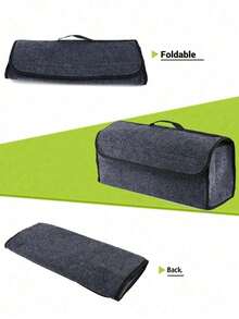 Tas Penyimpanan Bagasi Mobil dari Kain Felt Warna Abu-abu Gelap, Tersedia 3 Ukuran, Kotak Penyimpanan Mobil dari Kain Felt, Kotak Penyimpanan Tebal dan Besar dari Kain Felt Lembut, Kotak Penyimpanan Rumah, Kotak Penyimpanan Mobil, Mengatur Berbagai Barang dengan Rapi (Tanpa Perekat) - A - View 8