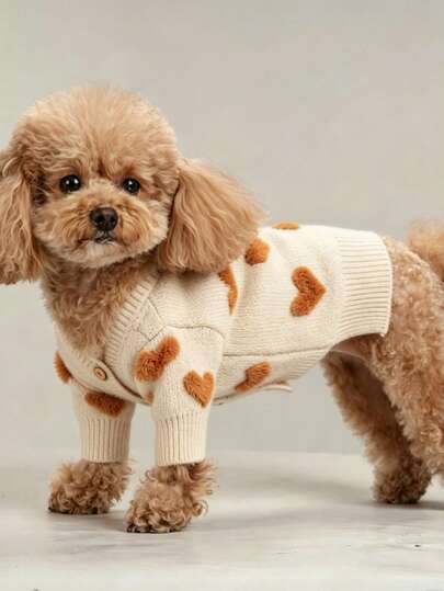2026 New 1PC Pet Clothes, British Style Pet Sweater, Dachshund Sweater, Puppy, Kitten, Dog Clothes, Autumn/Winter Style, Medium And Small Dog Warmth, Cute, Minimalist, Teddy, Bichon, Corgi Clothes, Anti-Shedding, Warm, Short-Legged Dog And Cat Can Wear, Cat Can Wear