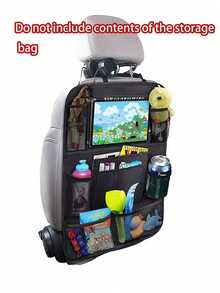 1pc Modern Minimalist Oxford Fabric Rectangular Hanging Car Organizer Bag, With Mesh Pockets And Adjustable Shoulder Strap Decoration, Multi-Compartment Storage And Back Seat Organizer Function, Suitable For Family Car - Multicolor - View 14