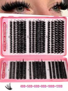 New 30-Row Single Lash Extension Tray, Large Capacity, 8-16mm Mixed Length Cluster False Eyelashes, Suitable For Beginners DIY Home Lash Extension Kit, Lash Clusters, Single False Eyelashes, False Eyelashes, False Eyelashes - D - View 6